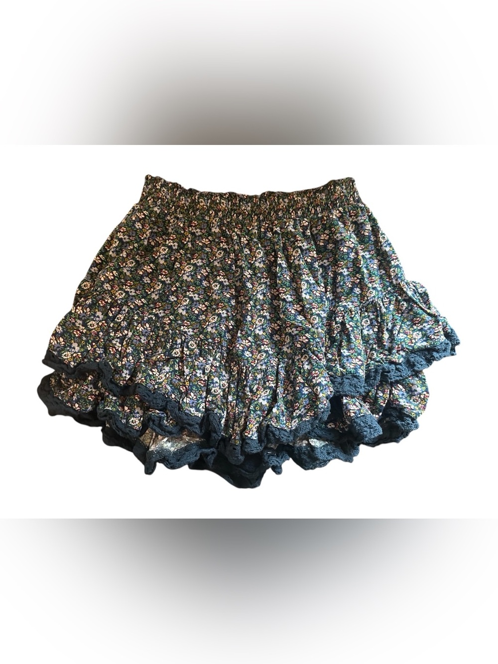 Aeropostale Floral Mini Skirt in Navy, Green, White